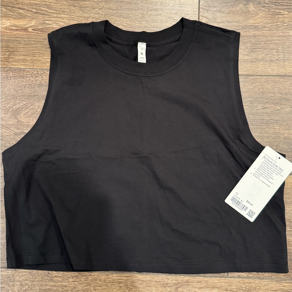 Lululemon All Yours Cropped Tank Size 12 NWT